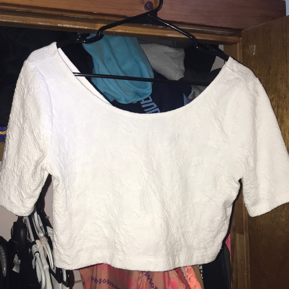 White crop top